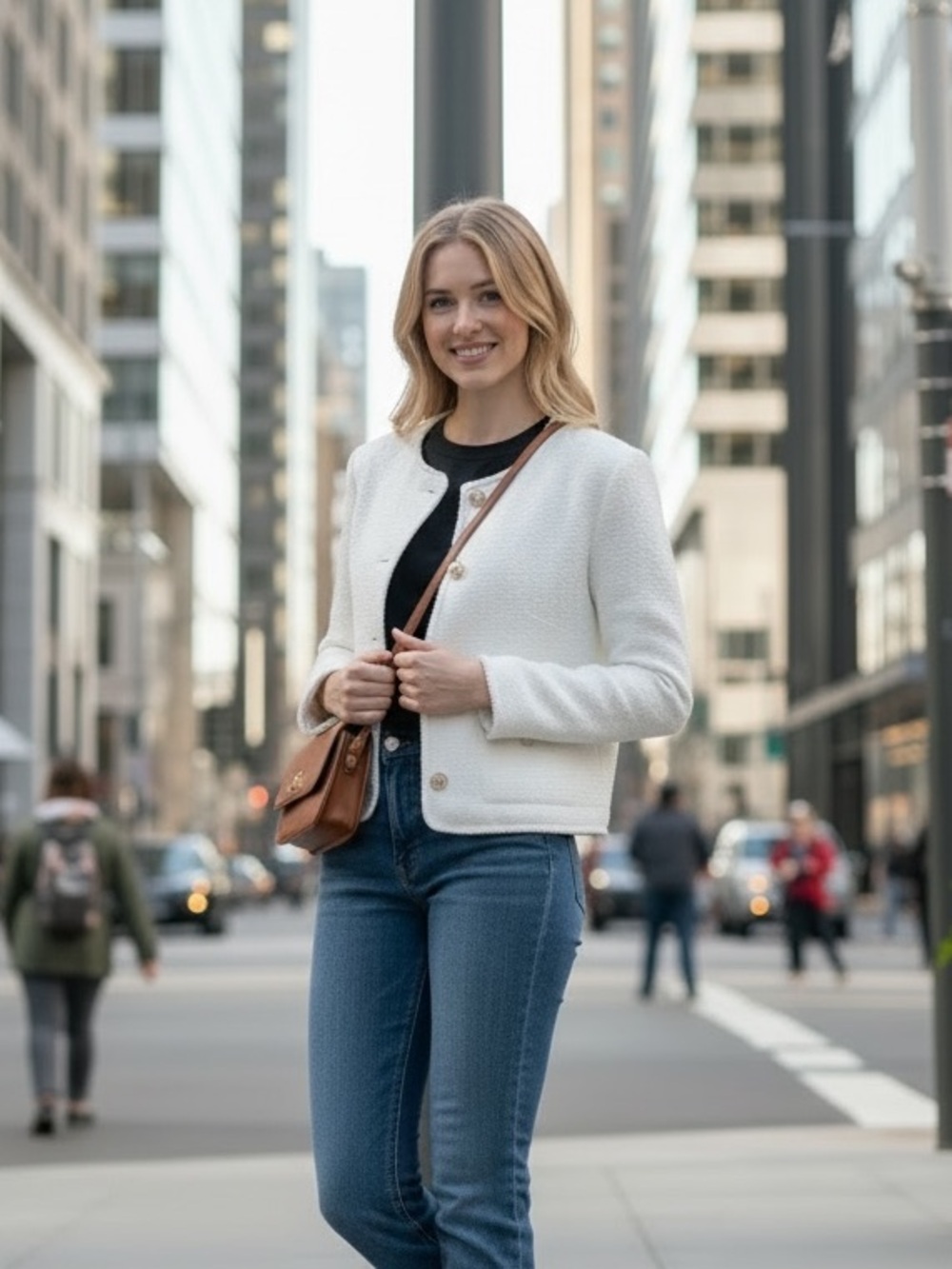 Classic White Blazer Jacket - Picture 4 of 6